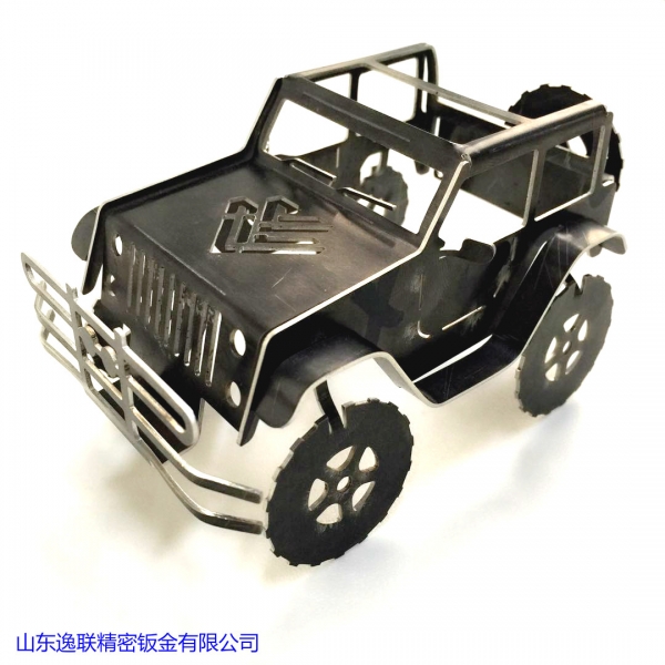 威海激光切割黑钛金jeep